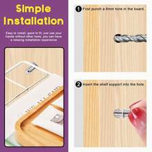 40/100 szt. wytrzymałych metalowych wsporników półek z centralnym trzonem, 5 x 16 mm (0,2" x 0,63") – wytrzymałe podparcie dla szaf, szafek i mebli