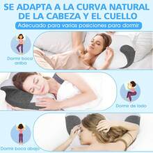 Almohada Cervical Ortopédica Ergonómica de Memory Foam 60x40x12 cm - Ideal para Dormir de Cualquier Posició - Multicolor - Ver 8
