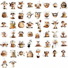 50PCS Animal Art Stickers Rabbit Frog Various Animals Collection Decor Notebook Luggage Motorcycle Laptop Refrigerator Sticker