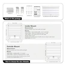 Cordl Zebra Blinds For Windows Pull Down Roller Window Shades Dual Layer Light Filtering Privacy For Day And Night FreeStop Door Shades For Home Easy To Install 34 W X 72 H White - Trắng34Wx72H - Xem 4