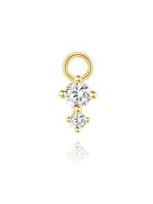 1pc 925 Sterling Silver Earring Accessory, 18k Gold Plated Earring Connector Chain, Convertible Pendant Chain For Women, Suitable For Double Ear Piercings - Gold - View 15