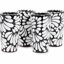 Cups - Black Background White Brushstroke - View 13