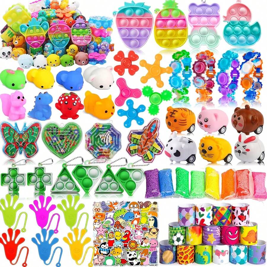 120 Pcs Fidget Party Favors Kids, Easter Fillers, Pinata Stuffers, Box Toys, Classroom Prizes, Pinata Filler, Goodie Bag Stuffers, Chest Rewards Boys Grils,Birthday,Party Gifts,Decompression Toy - 1 - Xem 1