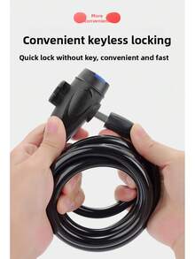 1 件多功能山地自行车防盗钢丝锁，可用作自行车安全锁、固定钥匙锁、户外骑行保护工具，适用于街道、公园、住宅区，非常适合骑自行车的人、山地自行车骑手、日常通勤者，也称为自行车钢丝锁、防盗自行车锁、固定钥匙自行车锁山地自行车防盗钢丝锁、固定钥匙锁 - 自行車鎖120cm - 查看 2