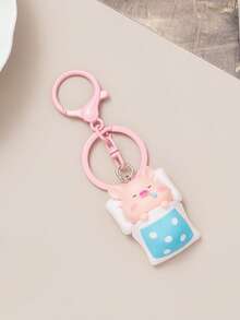 1pc Pink Pig Keychain, Key Chain, Key Ring, Unisex Keyring, Gift For Men, Christmas Decoration, Christmas Gift, Gift For Friends, Gift For Mom, Christmas Present, Teacher Gift, Men's Car Accessories, Bag Pendant Bag Charms Car Sister Gift Ideas