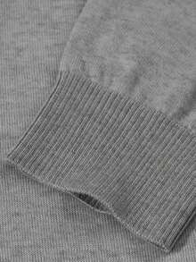 GRDR Men's Casual Versatile Solid Color Turtleneck Knit Sweater, Autumn/Winter - Light Grey - View 5