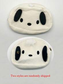 Sanrio 1 PC Sanrio Pochacco/Cinnamon Dog Large Zipper Pencil Case | Visually Appealing Plush Design, Durable Fabric Organizer For School, Office Supplies, And Stationery