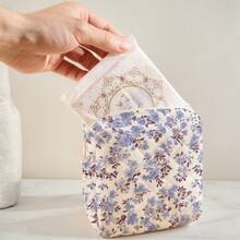 Geantă de depozitare pentru absorbante menstruale cu model aleatoriu, reutilizabilă, pentru dormitor universitar, pentru călătorii, pentru baie și școală