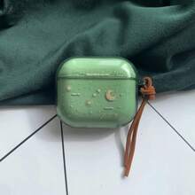 1 Planet Starry Sky Star Personality  Simple Innovative Universe Couple Men Women European American Moon, Semi-Transparent Black Green Blue, Suitable For AirPods 2/3/4/Pro/Pro2 Case - 黑色 - 查看 10