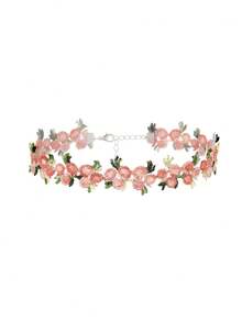 Set de 5 collares decorados con flores de margarita de encaje para el Día de San Valentín - Multicolor - Ver 10