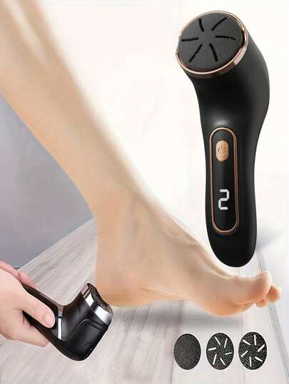 Draagbare oplaadbare elektrische voetvijl - Pedicure-toolset voor het verwijderen van eelt voor een droge, gebarsten huid - Perfect cadeau voor voetreparatie (batterijcapaciteit 1200 mAh)