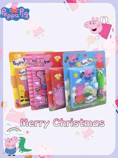2/4pcs Peppa Pig Cartoon Notebook Set Is The Best Holiday Gift For Good Friends, Party Atmosphere Decoration, Perfect Party Decoration, Home Decoration Decorations, Perfect Room Decoration, Christmas Gift, Valentine's Day, Ideal Friend Gift Suitable For Birthday Celebrations, Souvenirs Women's Souvenir,Cute Aesthetic, Valentine Day, Gifts, Decorations, Home Decor,Valentines Gifts
