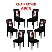 1/2/4/6/100 piezas Fundas para sillas de comedor navideñas, fundas elásticas, extraíbles y lavables para el hogar, hotel, fiesta - Multicolor - Ver 39