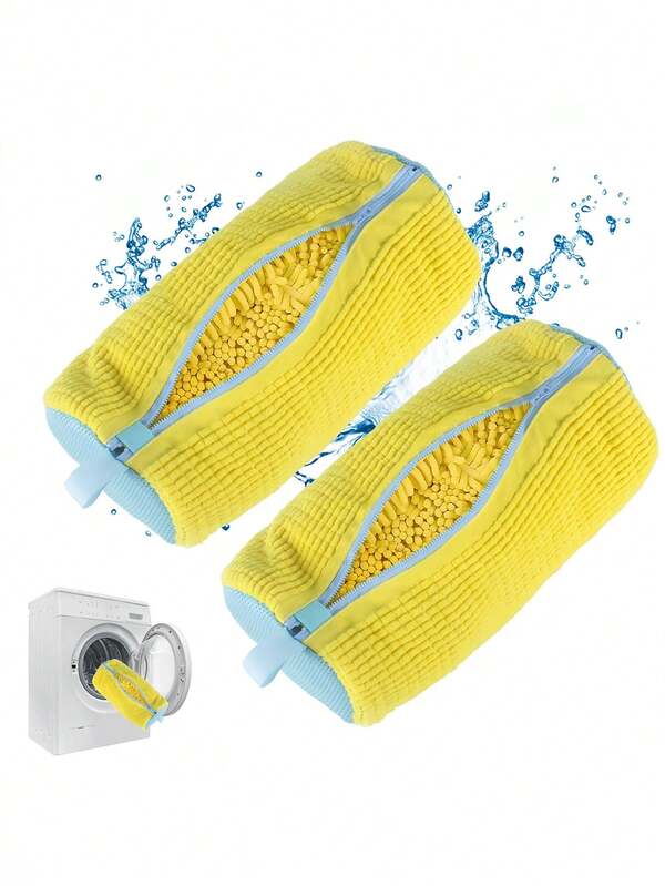 1pc 360° Shoe Washing Machine Bag For All Shoe Types - Anti-Deformation, Machine Washable, Air-Drying, Protective Laundry Bag With Rich Fleece Inside, Perfect For Sneakers And Casual Shoes,
