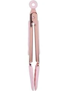 Pinzas de cocina de silicona premium de 1 pieza 8 pulgadas - Puntas de silicona antiadherente de acero inoxidable con orificio para cocinar, barbacoa y ensalada(rosa) - 1 - Ver 3