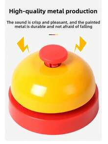 5/10Pcs Desk Call Bell 2.5" Diameter, Dinner Desk Front Bell For Service With Metal Anti-Rust Construction For Hotel Restaurant Reception Areas Office Warehouse, Interactive Buzzer For Classroom Games And Quizzes, Suitable For Students And Children, Useful As A Kitchen/ Restaurant Call Bell Or Pet Training Bell