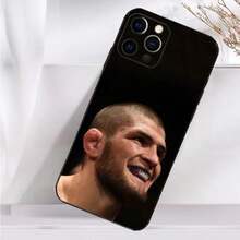 Boxing Cool K-Khabib Phone Case Compatible With  16,15,14,13,12,11 Plus, Pro Max, XS, X, XR, SE, Mini, 8, 7 Soft Silicone Black Cover, Cover Compatible With  17 Pro Case,  17 Pro Max Case,  17 Case,  16 Pro Case - Z6 - 查看 5