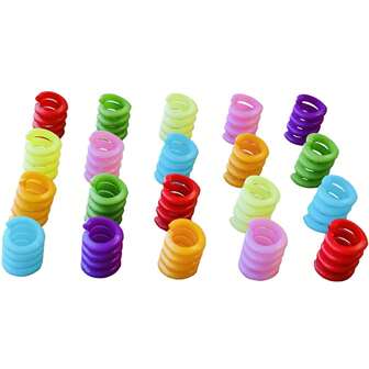 20 st/påse akryl 15 mm färgglada söta mini stora hålspärlor, lämpliga för gör-det-själv-huvudbonader, hårsnoddar, hårband, accessoarer