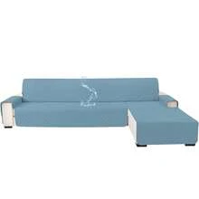 YSTYLE 100% Waterproof 2/3/4 Seater Sofa Cover With Peninsula, Universal Reversible Corner Sofa Cover - Baby Blue - View 2