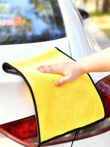 Soft Microfiber Car Washing Towel Coral Fleece Double-Sided Thickened Car Towel Lint Free Car Wash TowelAbsorbent Glass Cleaning Towel Automotive Cleaning Drying Cloth Car Care Detailing Towel Used For Cleaning Car Windshield Car Window Car Center Console Steering Wheel Trunk Stove Pot Bowl Faucet Kitchen Bathroom And Furniture Pet Towel Multi Functional Towel Thick Washable Kitchen Rag - Multicolor - View 3