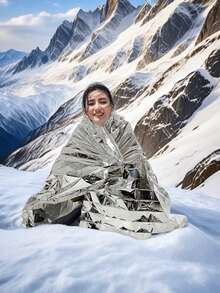 户外便携式应急保温毯，露营探险加厚防冻防低温急救毯