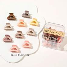 10 piezas Clips de pelo de estilo princesa de plástico ABS de unicolor, aleatorio, pequeño y lindo para Navidad, accesorios de moda para el cabello, clips para el flequillo, accesorios de invierno para el cabello