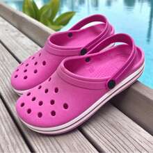 Adult Women's And Men's Slippers Lightweight And Comfortable Girls' And Boys' Sandals Simple Beach Casual Openwork Fabric Slippers Beach Holiday School Home Outdoor - rosa - 查看 1