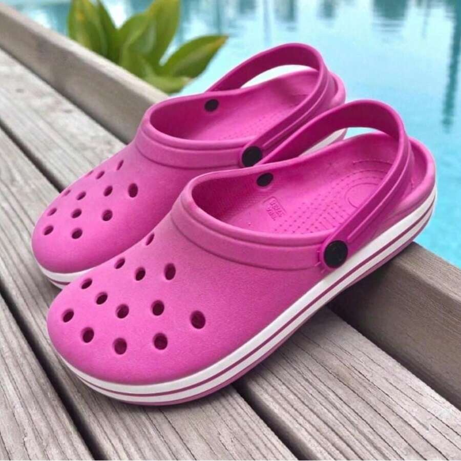 Adult Women's And Men's Slippers Lightweight And Comfortable Girls' And Boys' Sandals Simple Beach Casual Openwork Fabric Slippers Beach Holiday School Home Outdoor - rosa - 查看 1