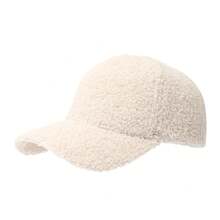 Solid Color Thickened Sherpa Baseball Cap, Outdoor Cold-Proof Windproof Korean Style Unisex Casual Beanie, Warm Knit Hat For Women, Comfortable And Fashionable Headwear Suitable For Daily Outings In Autumn/Winter - Multicolor - View 10