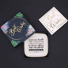 To My MIMI Saying Ceramic Ring Dish Decorative Jewelry Tray Grandma, Unique Grandma Birthday Meaningful Gifts Grandma From Grandchild - Best MIMI Ever