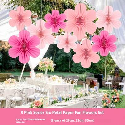 1 Set de Abanicos decorativos de papel, diseño plegable, disponibles en múltiples colores, adecuados para Halloween, Navidad, fiestas, decoración del hogar, suministros para fiestas, esenciales para crear ambiente festivo