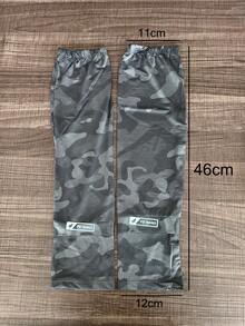 FADZOYLE 1双装防紫外线降温袖套或保暖袖套，迷彩字母男女通用，园艺袖套，农场防晒降温袖套，覆盖手臂，适用于花园运动，白色手套袖套，秋季服装，万圣节服装，黑色袖套，男士礼物