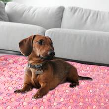 Upgraded Dog Blankets For Large Dogs Dog Cat Blankets Washable 40" X 50" Soft Pet Mat Throw Cover For Kennel Crate Bed Cute Paw Pattern Dog Blanket Pet Blanket 1 Pack Pink - 40x50吋+粉紅色 - 查看 7
