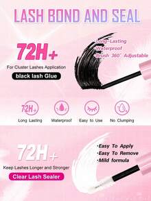 392PCS 0.39-0.71inch Mixed Size D-Curl Design 200D Russian Curl False Eyelashes | Natural Soft Fluffy Cluster Fake Lashes | Wispy Smoke Effect DIY Lashes | Lash Clusters, Eyelash Clusters, Individual Eyelashes, Fake Lashes | Beauty & Health, Personal Care, Festive Glam Beauty | Includes Lash Glue, Lash Tweezers, And Lash Brush | Perfect For Daily Wear, Party, Cosplay, Night Out, Thanksgiving, Christmas, Halloween Makeup & More - 黑色 - 查看 7