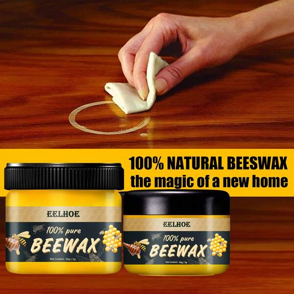 Natural Beeswax Furniture Polish For Waterproofing, Preventing Cracks, And Glossing Wood Floor Maintenance