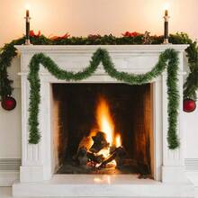 1 pièce Guirlande de sapin artificielle de 10 m pour décoration de Noël, verdure douce sans éclairage, convient pour décoration intérieure et extérieure, escalier, cheminée, jardin, fête de vacances, mariage, rampe, fenêtre, décoration de la maison