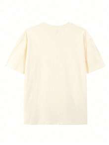 Camiseta de hombre de manga corta y cuello redondo, de doble cara (180 g), con diseño de Jeremías 29:11 - Albaricoque - Ver 2