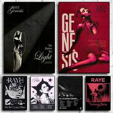1PC Singer Raye Portrait My Blues Music Tracklist Nordic Poster Canvas Painting Wall Art Pictures Home Room Decor Gift