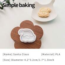Cute Christmas Cookie Molds, Parent-Child Kitchen Cookie Molds, Fun Cartoon Pattern Cookie Stamps, Christmas Decoration, Cake Decoration Cookie Shapers, Dessert Making Tools, Creative Gift - White - View 19