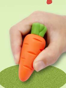 3pcs/1pc Jumbo Fruit & Carrot Erasers, Cute Erasers, Clean & Smudge-Free, Student Creative Stationery