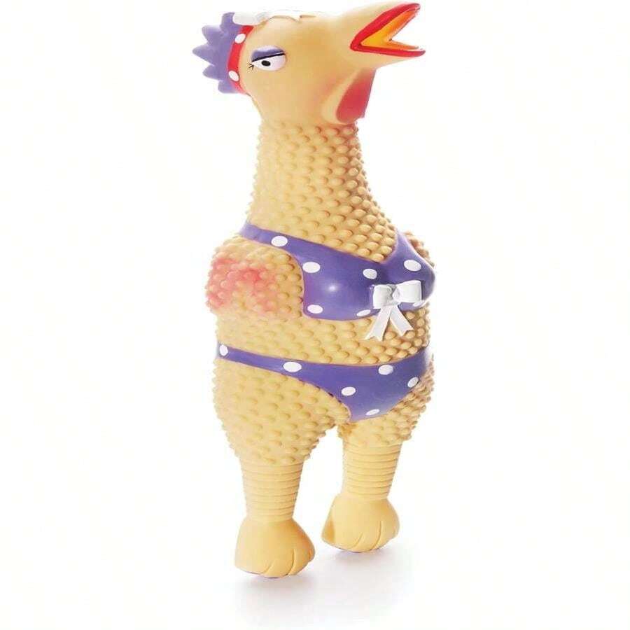 Outward Hound By Charming Pet Squawkers Earl Latex Squeaky Rubber Chicken Dog Toy, Funny Interactive Holiday Toy For Dogs, Large Size - ColorD - 查看 1