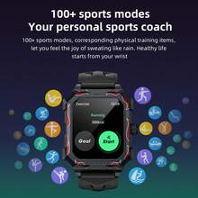 LOKMAT Smartwatch OCEAN MAX: Pantalla cuadrada grande de 1.96 pulgadas, material de metalurgia de polvo totalmente metálico, resistente al agua IP68, monitoreo de frecuencia cardíaca, oxígeno en sangre, sueño y salud, llamadas Bluetooth, recordatorios de mensajes, levanta la mano para iluminar la pantalla, recordatorio de sedentarismo, talla grande de 100 funciones deportivas, reloj deportivo para exteriores