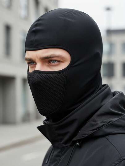 1pc/2pcs/3pcs Unisex Hollow Pattern Face Mask, Suitable For Outdoor Activities, Daily Use, Travel, Hiking, Skiing