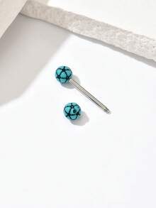 Piercing de língua de futebol 3D em cores doces, material hipoalergênico de aço inoxidável 316L, adequado para mulheres, uso diário, festivais, festas, casamentos, Natal, ótimo presente