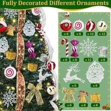 6 FT Prelit Christmas Tree With 200 Warm & Multicolor Lights Modes & Timer Fully Decorated 103 Ornaments, Collapsible Pull Christmas Tree With Lights For Indoor Home Party DecorHalloween Christmas New Year