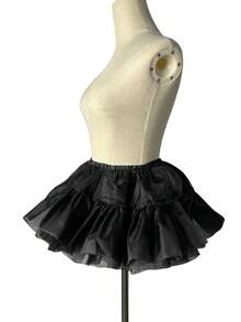 Neuer weißer & schwarzer Lolita Petticoat Rock, Cosplay Ballkleid, Braut Unterrock, Rock für Halloween - A - Übersicht 5