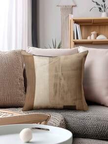 4 Stück braune, retro minimalistische Kunst Kissenbezüge - Leinengemisch Kissenbezüge, verleihen einen künstlerischen Flair für Wohnzimmer, Schlafzimmer und Büro - moderne Heimdekoration, mit Reißverschluss, einseitiger Muster, maschinenwaschbar (ohne Kisseneinsatz)