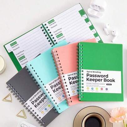 1PC Password Participation Book, Alphabetically Ordered Password Diary And Organizer, Personalized Password Log In 4.7-Inch X 6.1-Inch Mini Size With University Level Grid Pages, Perfect For Home And Office Organizations