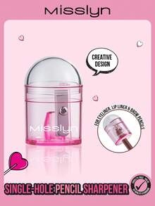 MISSLYN 单孔削笔器，创意设计，独特风格，单孔削笔器，化妆品削笔器，眼线笔，唇线笔，化妆工具，适用于化妆品，小巧便携，易于使用和清洁，刀片锋利，削笔顺畅，优质材料，外观趣味十足，价格实惠，圣诞礼物，化妆品，化妆工具，物美价廉，礼品，女士礼物，圣诞礼物