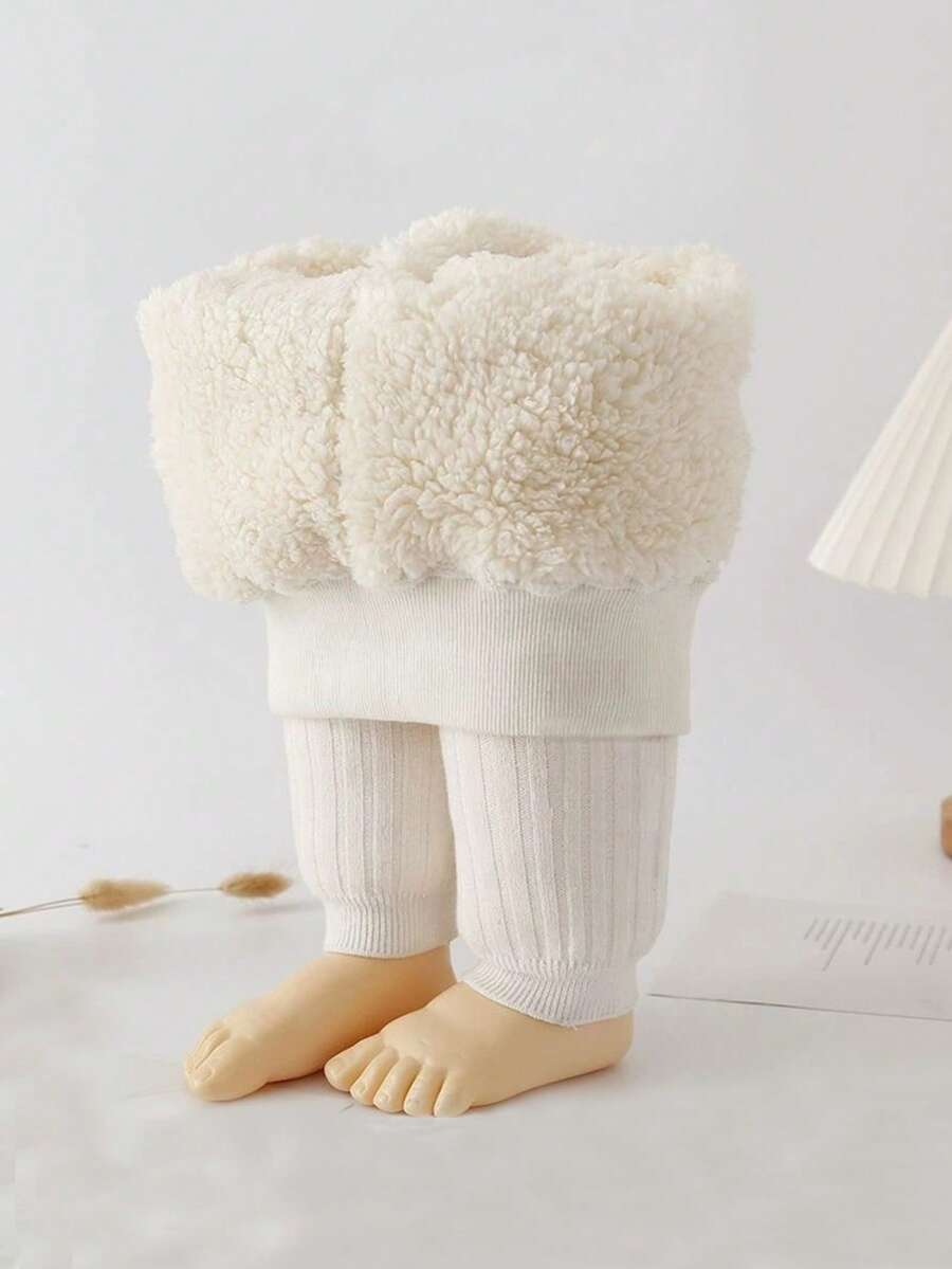 1pc Thick Warm Comfortable Infant Tight Leggings, Children Thermal Tights For Autumn/Winter - Multicolor - View 1